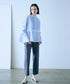 tuck frill flare shirt
